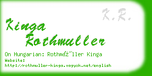 kinga rothmuller business card